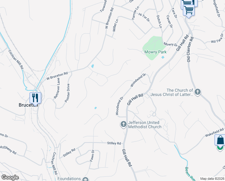 map of restaurants, bars, coffee shops, grocery stores, and more near 325 Hunters Field Circle in Clairton
