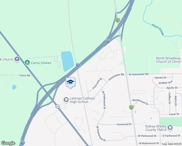 map of restaurants, bars, coffee shops, grocery stores, and more near 625 Addy Avenue in Sidney