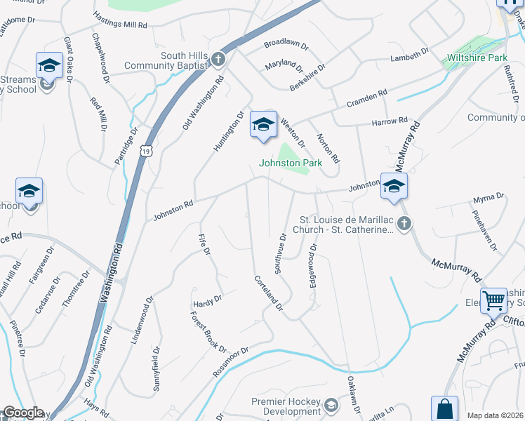 map of restaurants, bars, coffee shops, grocery stores, and more near 2426 Orchard Drive in Pittsburgh