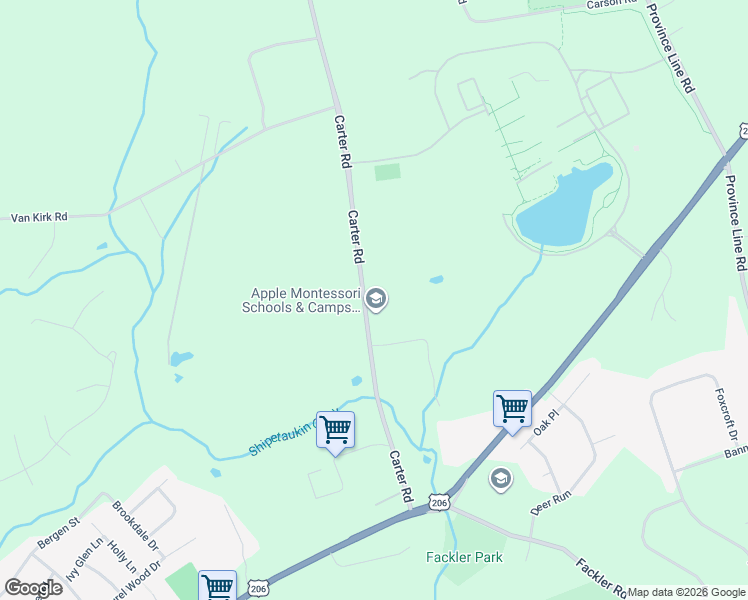 map of restaurants, bars, coffee shops, grocery stores, and more near 54 Carter Rd in Princeton