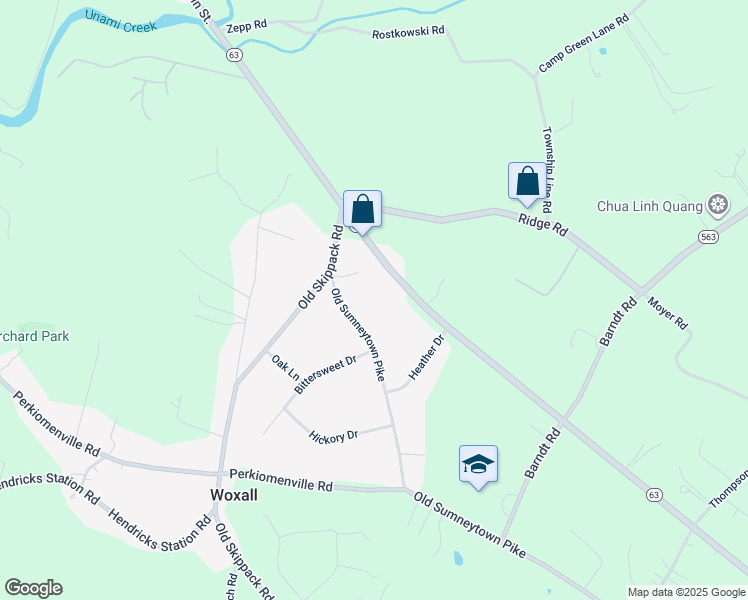 map of restaurants, bars, coffee shops, grocery stores, and more near 2009 Sumneytown Pike in Harleysville