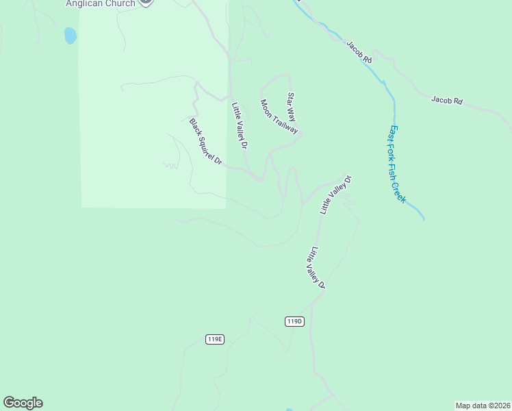 map of restaurants, bars, coffee shops, grocery stores, and more near 1705 Hummingbird Drive in Estes Park