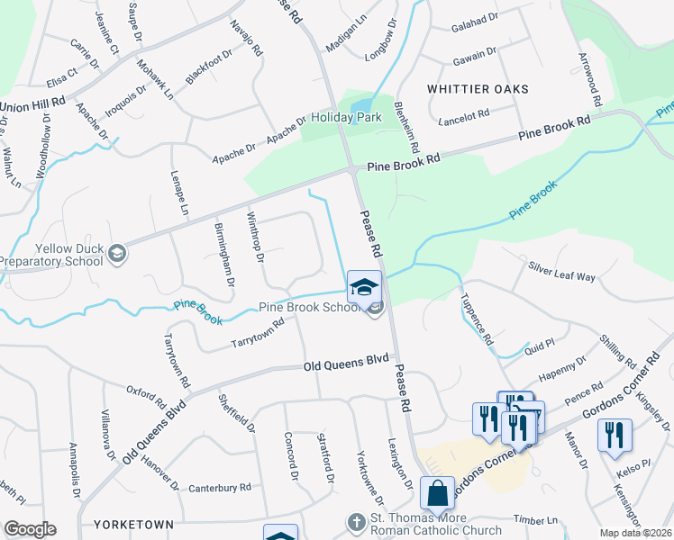 map of restaurants, bars, coffee shops, grocery stores, and more near 14 Chesapeake Road in Manalapan Township