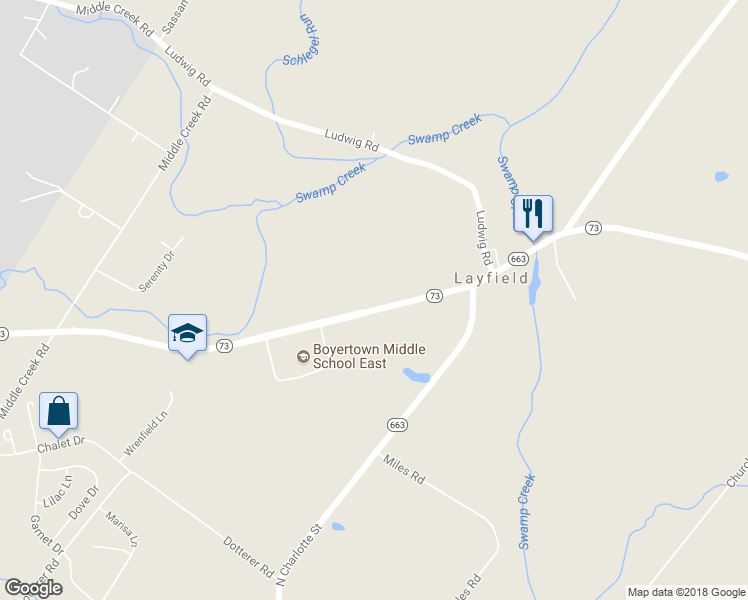 map of restaurants, bars, coffee shops, grocery stores, and more near 2057 Big Road in Gilbertsville