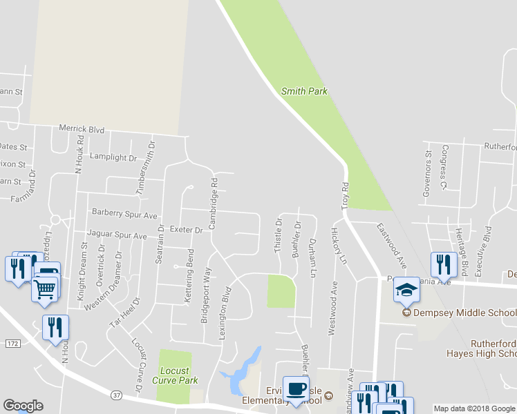 map of restaurants, bars, coffee shops, grocery stores, and more near 519 Ablemarle Circle in Delaware