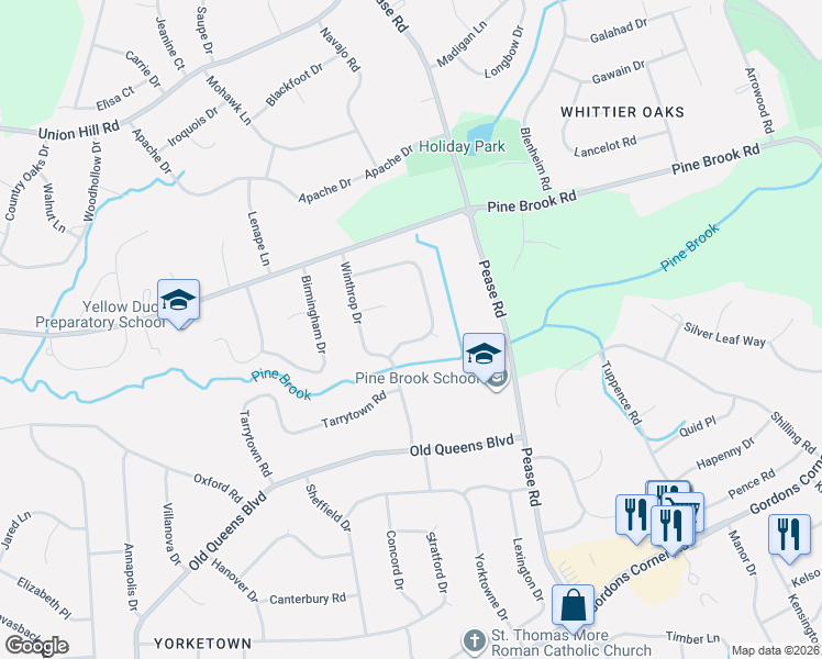 map of restaurants, bars, coffee shops, grocery stores, and more near 7 Chesapeake Road in Manalapan Township