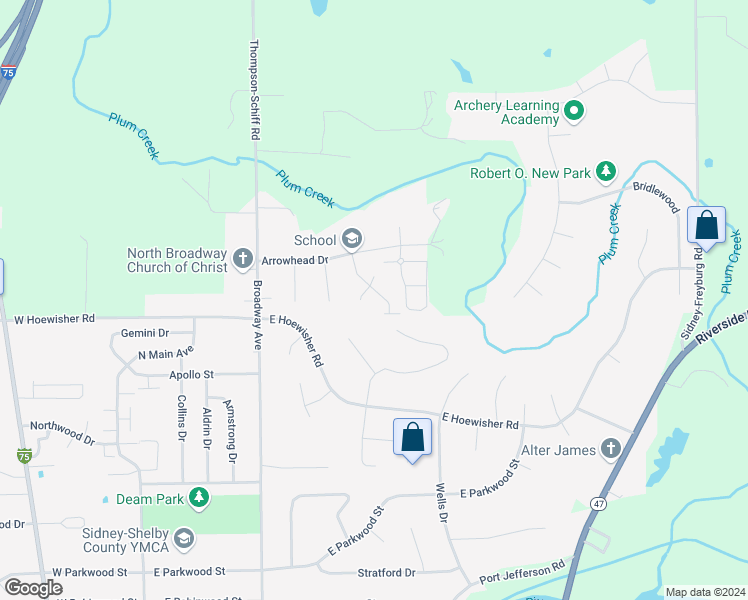 map of restaurants, bars, coffee shops, grocery stores, and more near 2627 Terry Hawk Drive in Sidney