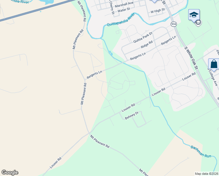 map of restaurants, bars, coffee shops, grocery stores, and more near 430 Reigerts Lane in Annville