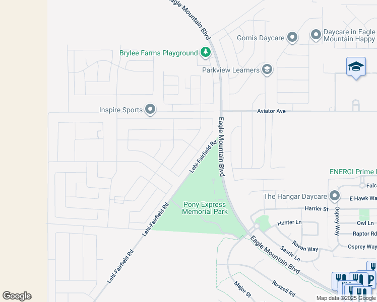 map of restaurants, bars, coffee shops, grocery stores, and more near 4816 North Mount Nebo Drive in Eagle Mountain