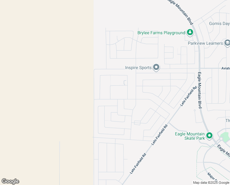 map of restaurants, bars, coffee shops, grocery stores, and more near 4832 North Frary Peak Way in Eagle Mountain