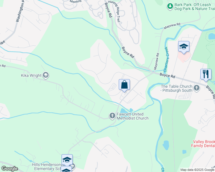 map of restaurants, bars, coffee shops, grocery stores, and more near 1916 Mayview Road in Bridgeville