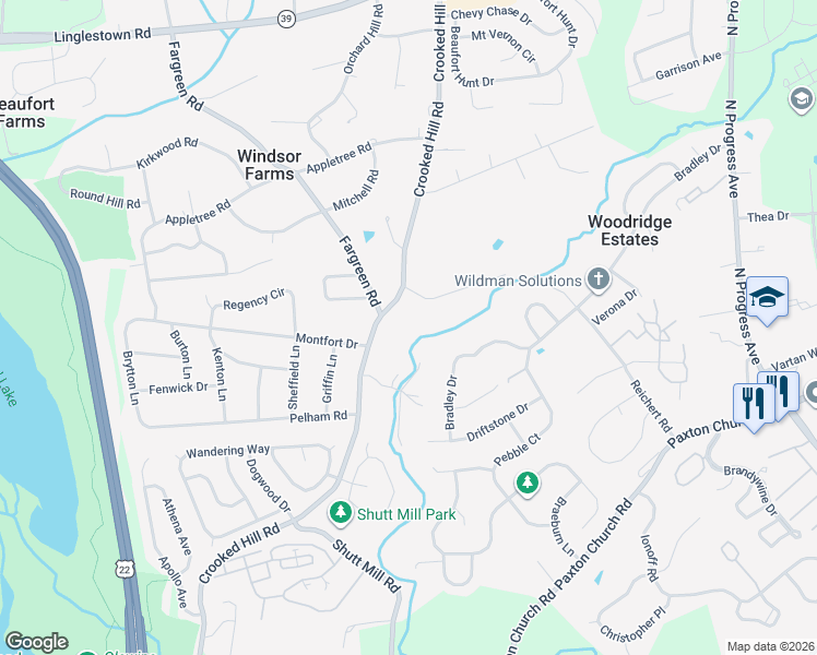 map of restaurants, bars, coffee shops, grocery stores, and more near 4015 Crooked Hill Rd in Harrisburg