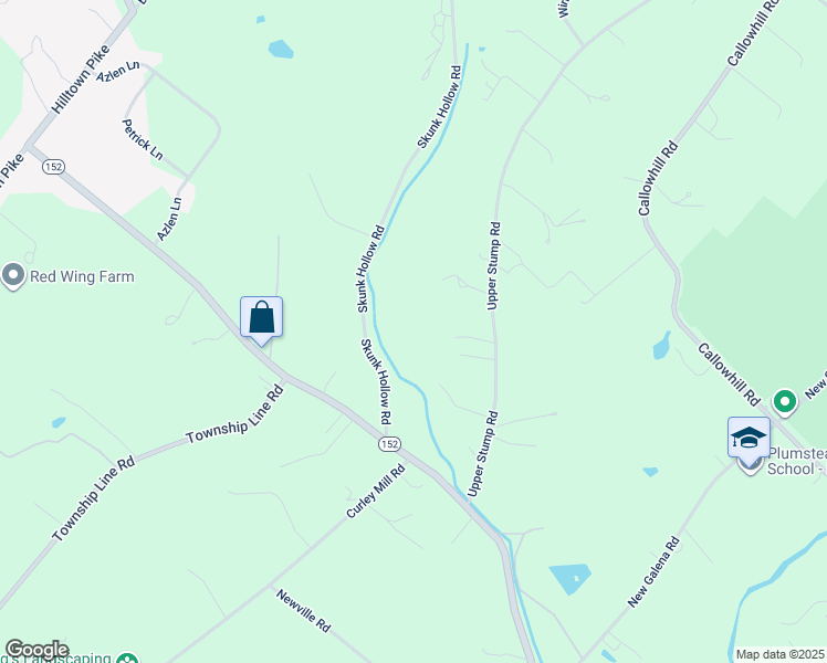 map of restaurants, bars, coffee shops, grocery stores, and more near 635 Skunk Hollow Rd in Chalfont