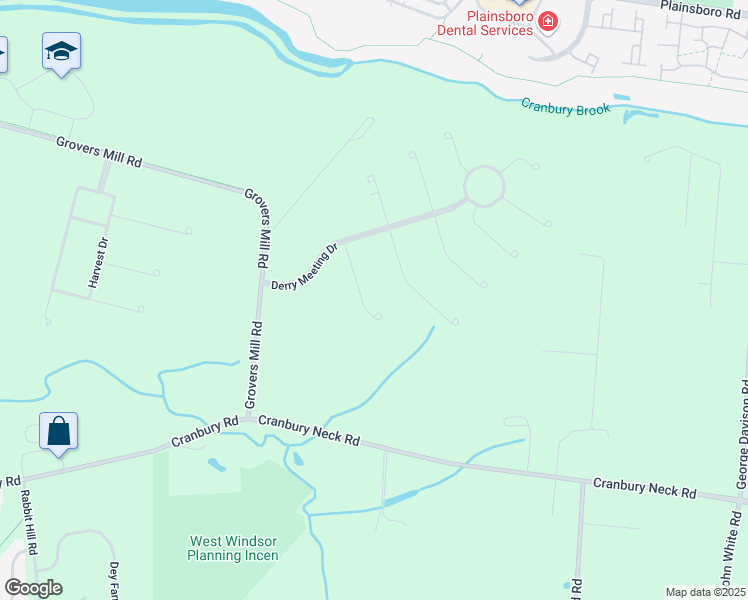 map of restaurants, bars, coffee shops, grocery stores, and more near 9 Hilltown Court in Middlesex County