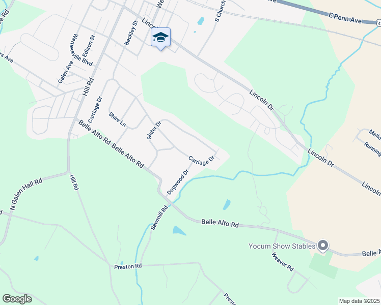 map of restaurants, bars, coffee shops, grocery stores, and more near 322 Carriage Drive in Wernersville