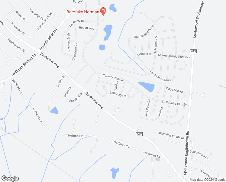 map of restaurants, bars, coffee shops, grocery stores, and more near 16 Doral Drive in Monroe Township