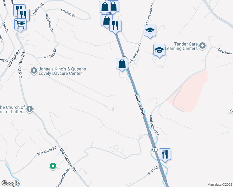 map of restaurants, bars, coffee shops, grocery stores, and more near 412 Toura Drive in Pittsburgh
