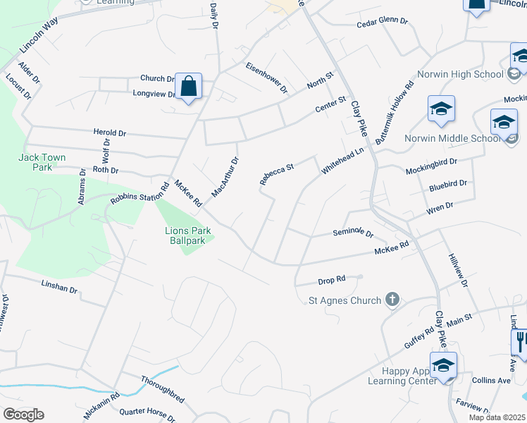 map of restaurants, bars, coffee shops, grocery stores, and more near 974 Rebecca Street in Irwin