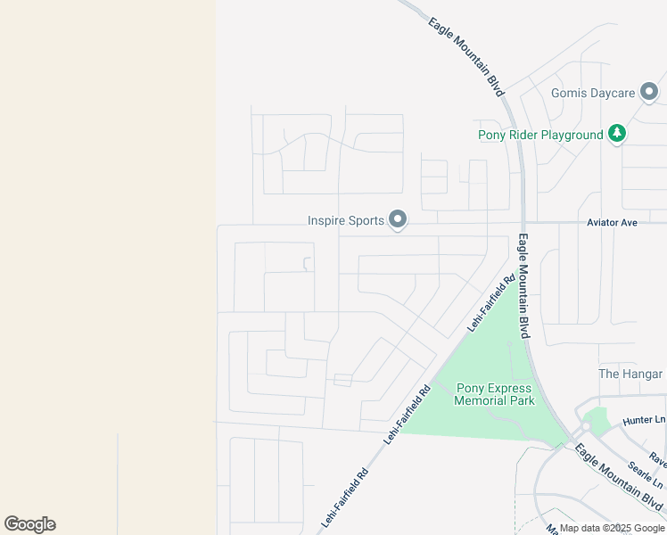 map of restaurants, bars, coffee shops, grocery stores, and more near 4891 North Brandon Park Drive in Eagle Mountain