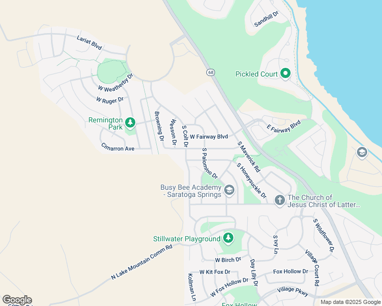 map of restaurants, bars, coffee shops, grocery stores, and more near 2392 South Colt Drive in Saratoga Springs
