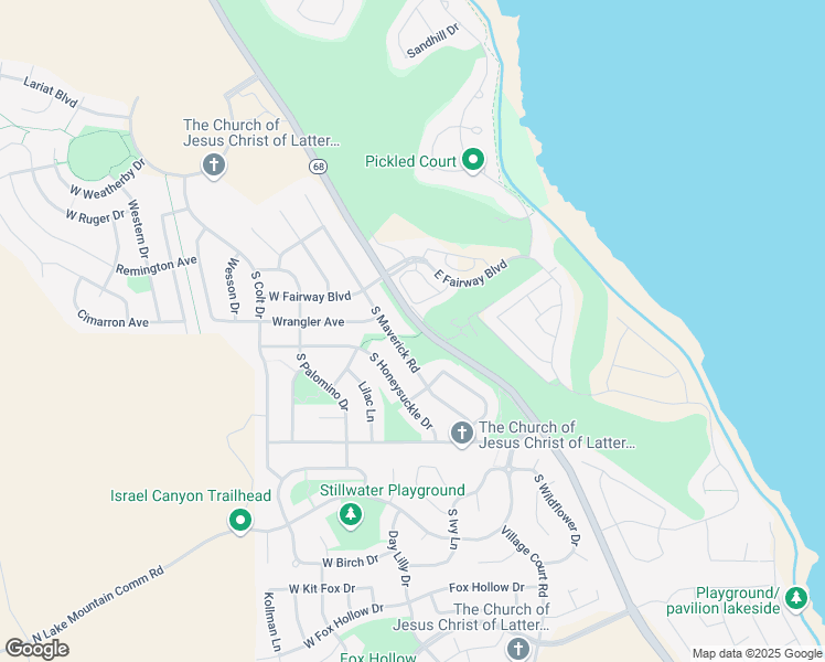 map of restaurants, bars, coffee shops, grocery stores, and more near 2392 South Maverick Road in Saratoga Springs
