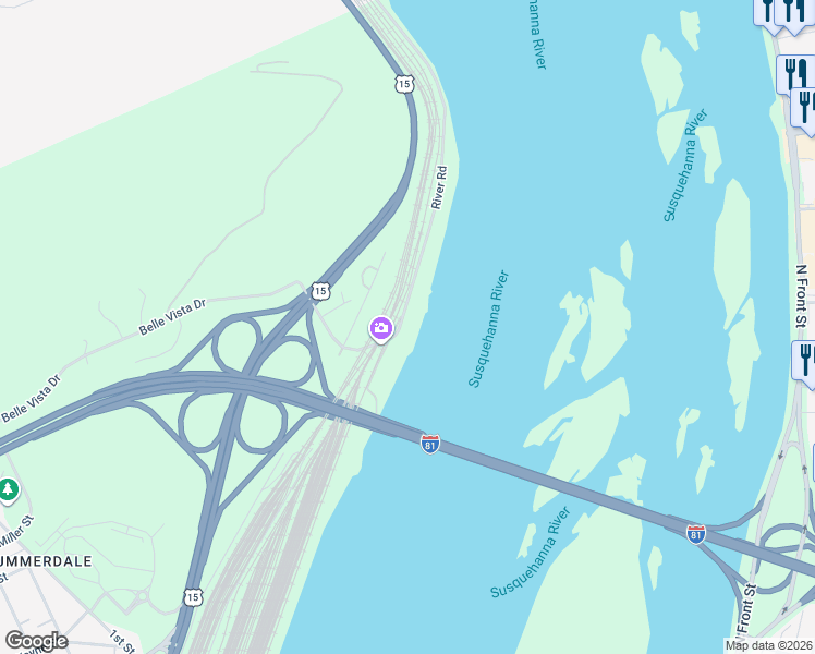 map of restaurants, bars, coffee shops, grocery stores, and more near 938 River Road in Marysville