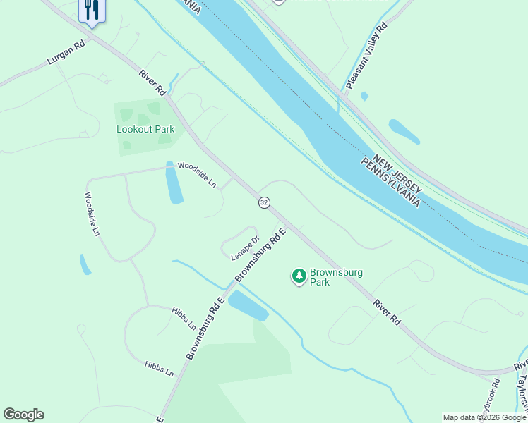 map of restaurants, bars, coffee shops, grocery stores, and more near 1507 River Road in New Hope