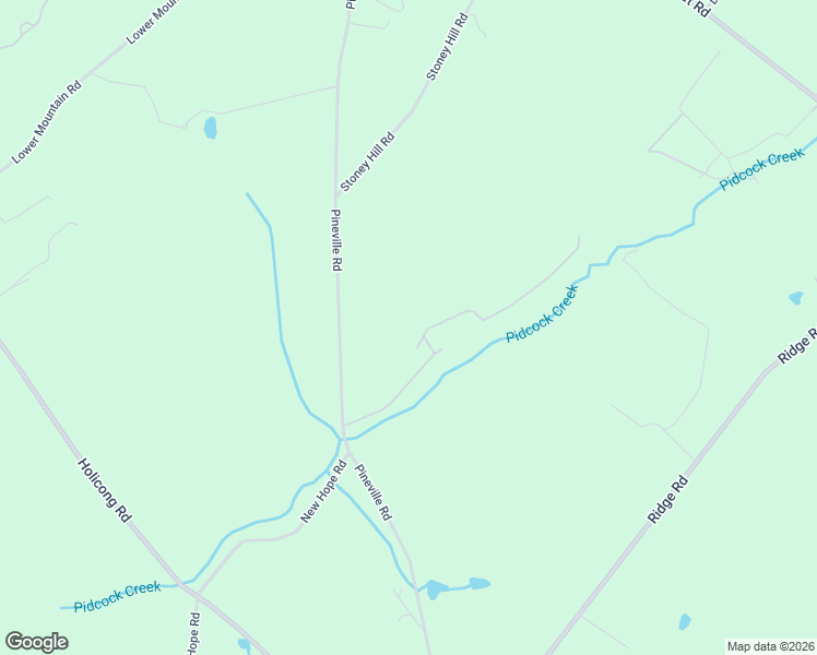 map of restaurants, bars, coffee shops, grocery stores, and more near Pineville Road in New Hope
