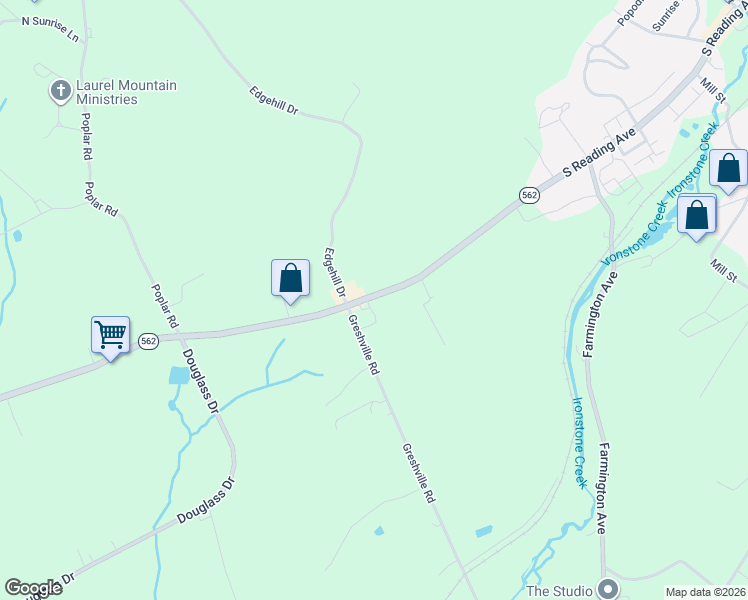 map of restaurants, bars, coffee shops, grocery stores, and more near in Berks County