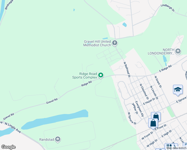 map of restaurants, bars, coffee shops, grocery stores, and more near 11 Highland Drive in Palmyra
