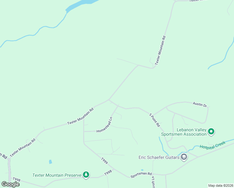 map of restaurants, bars, coffee shops, grocery stores, and more near 654 Texter Mountain Road in Robesonia