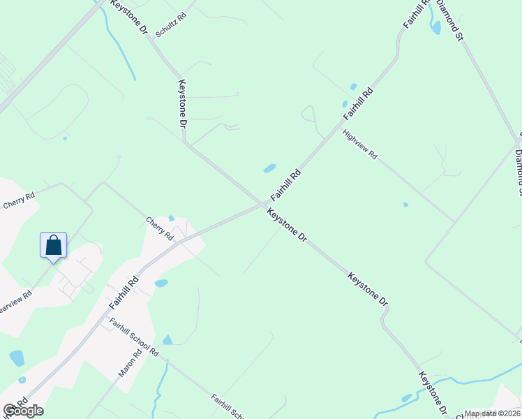 map of restaurants, bars, coffee shops, grocery stores, and more near 1334 Keystone Drive in Sellersville