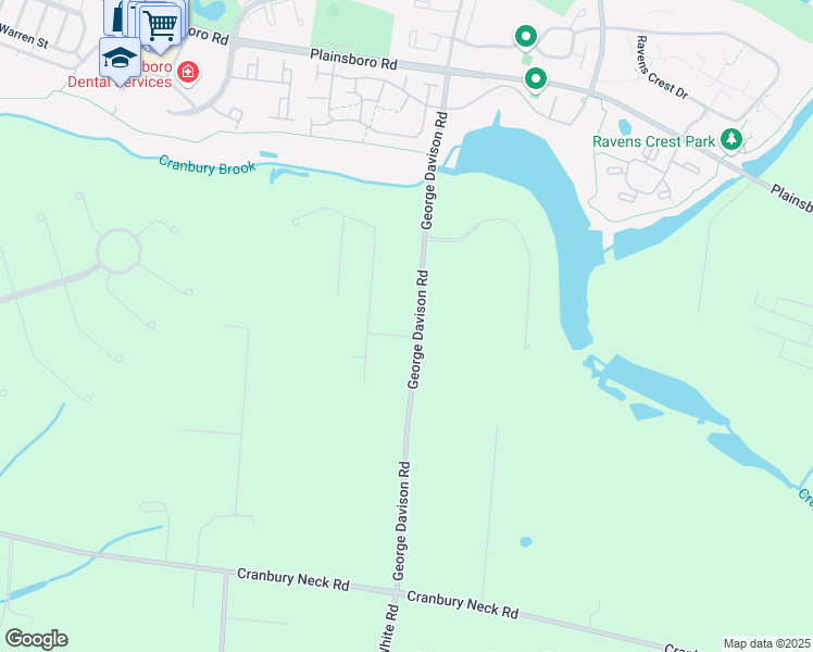 map of restaurants, bars, coffee shops, grocery stores, and more near 10 Beechtree Lane in Middlesex County