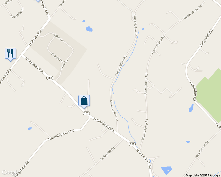 map of restaurants, bars, coffee shops, grocery stores, and more near 635 Skunk Hollow Rd in Chalfont