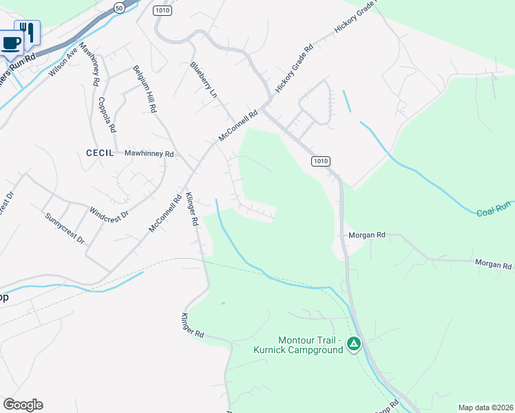 map of restaurants, bars, coffee shops, grocery stores, and more near 323 Elm Drive in Canonsburg