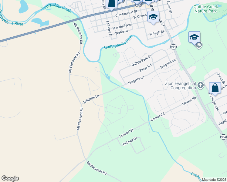 map of restaurants, bars, coffee shops, grocery stores, and more near 313-401 Township Highway 431 in Lebanon