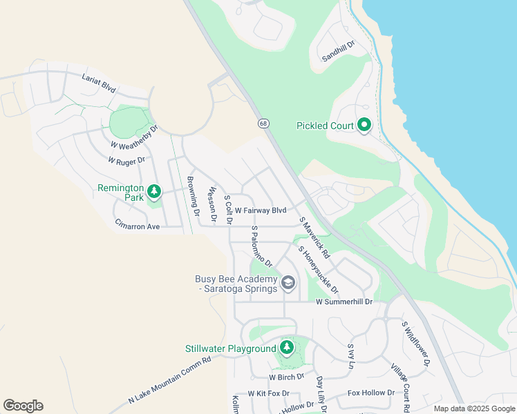 map of restaurants, bars, coffee shops, grocery stores, and more near 2454 South Palomino Drive in Saratoga Springs