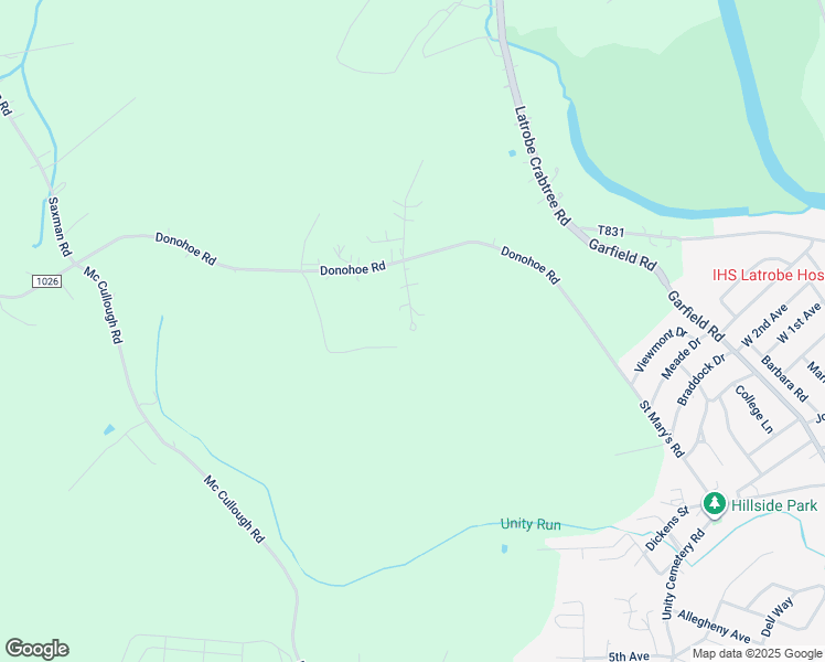 map of restaurants, bars, coffee shops, grocery stores, and more near 132 Windswept Drive in Latrobe