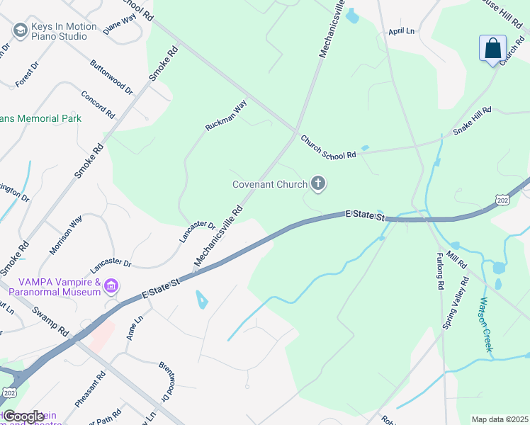 map of restaurants, bars, coffee shops, grocery stores, and more near 3940 U.S. 202 in Doylestown