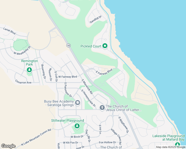 map of restaurants, bars, coffee shops, grocery stores, and more near 2323 South Long Drive in Saratoga Springs