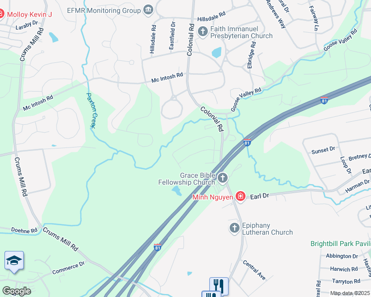 map of restaurants, bars, coffee shops, grocery stores, and more near 1400 Quail Hollow Rd in Harrisburg
