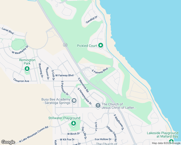 map of restaurants, bars, coffee shops, grocery stores, and more near South Long Drive in Saratoga Springs