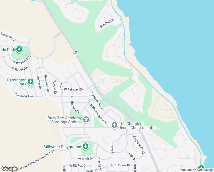 map of restaurants, bars, coffee shops, grocery stores, and more near 2326 South Long Drive in Saratoga Springs