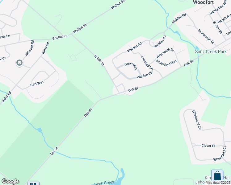 map of restaurants, bars, coffee shops, grocery stores, and more near 3255 Oak Street in Lebanon
