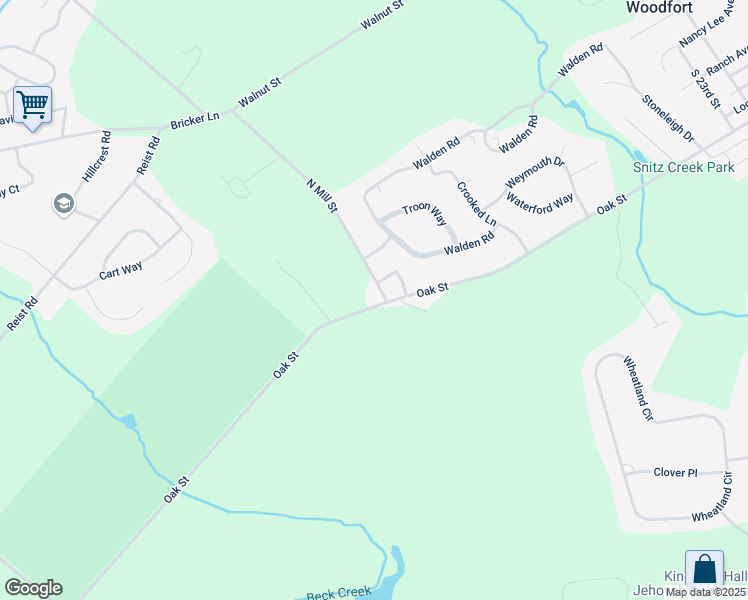 map of restaurants, bars, coffee shops, grocery stores, and more near 3255 Oak St in Lebanon