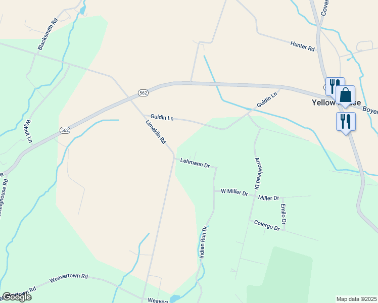 map of restaurants, bars, coffee shops, grocery stores, and more near 10 Lehmann Drive in Douglassville