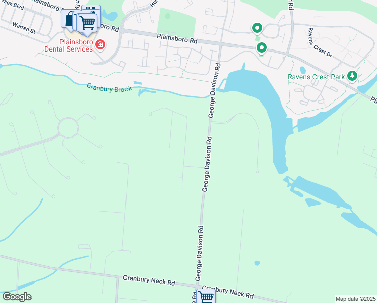 map of restaurants, bars, coffee shops, grocery stores, and more near 10 Beechtree Lane in Middlesex County