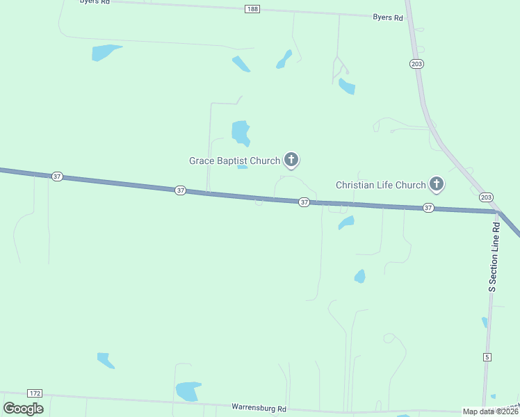 map of restaurants, bars, coffee shops, grocery stores, and more near 3777 State Route 37 West in Delaware