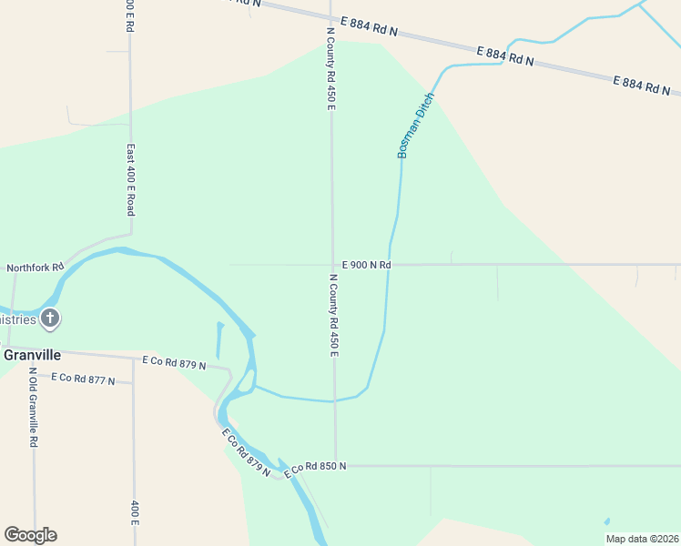 map of restaurants, bars, coffee shops, grocery stores, and more near 14500 North 450 East in Eaton
