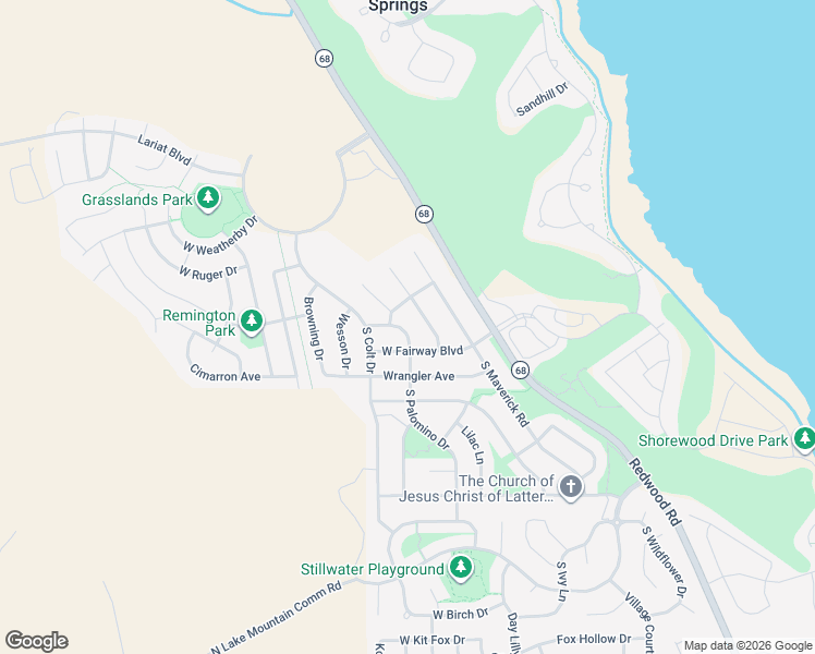 map of restaurants, bars, coffee shops, grocery stores, and more near 2302 South Palomino Drive in Saratoga Springs
